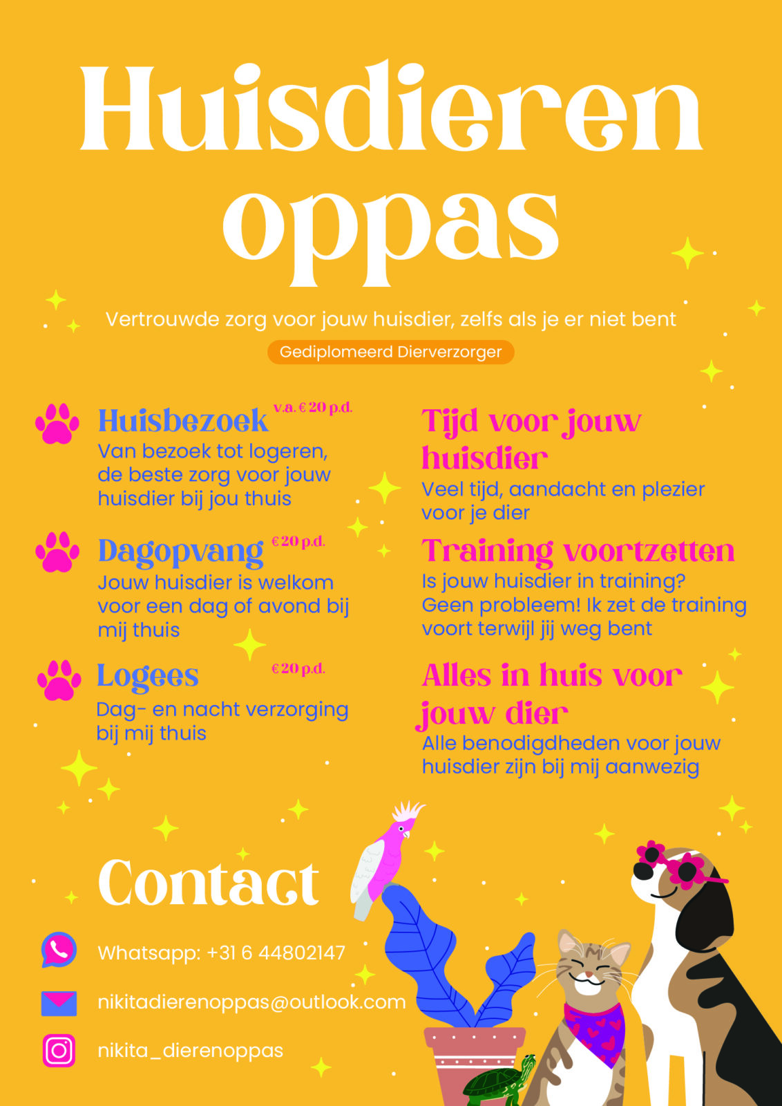 Huisdierenoppas Flyer